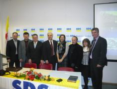 Milan Zver s predstavniki vodstva SDS Slovenske Konjice