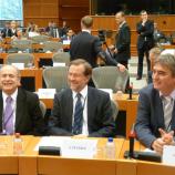 Kasoulides Ioannis (evropski poslanec iz Cipra in podpredsednik EPP ), Lojze Peterle in Milan Zver