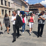 Sprehod po ulicah starega mestnega jedra v Kranju