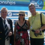 Milan Zver s soprogo in Denis Oswald, predsednik mednarodne veslaške organizacije
